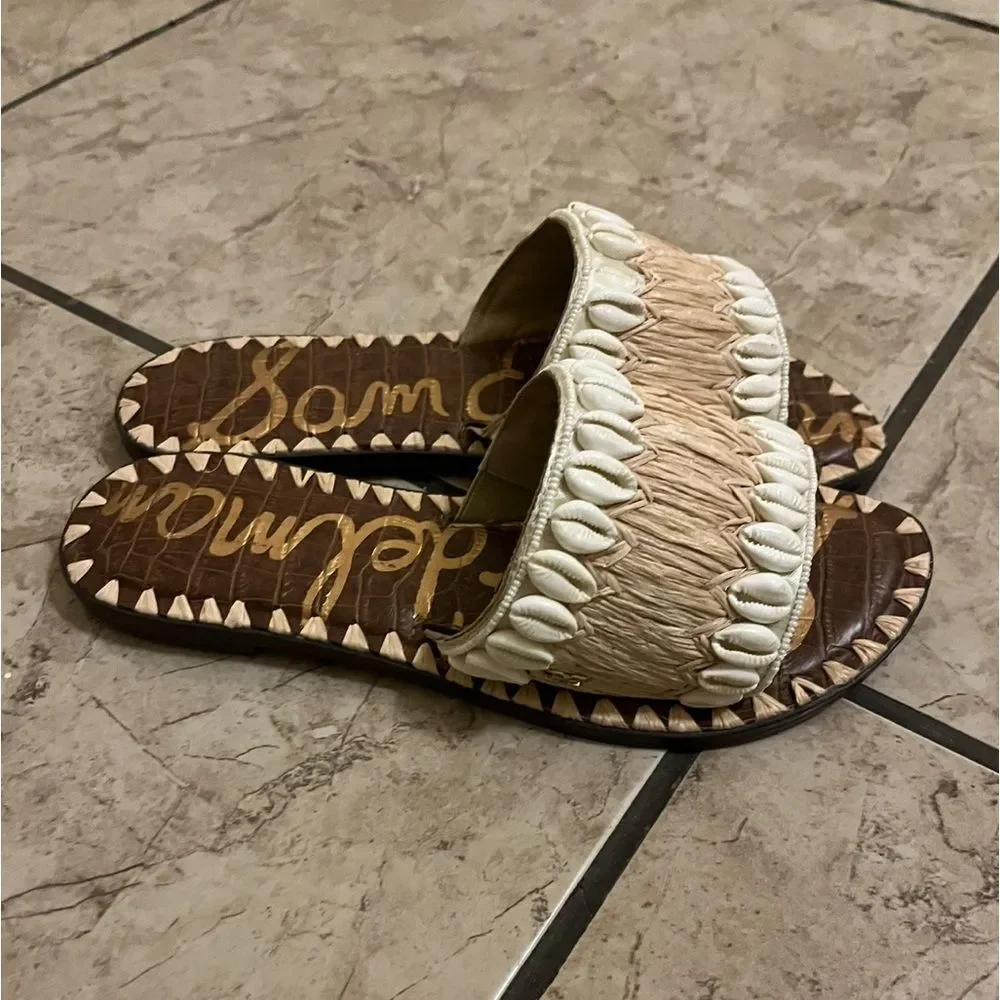Sam Edelman Gale Shell-Embellished Slides - Picture 5 of 12